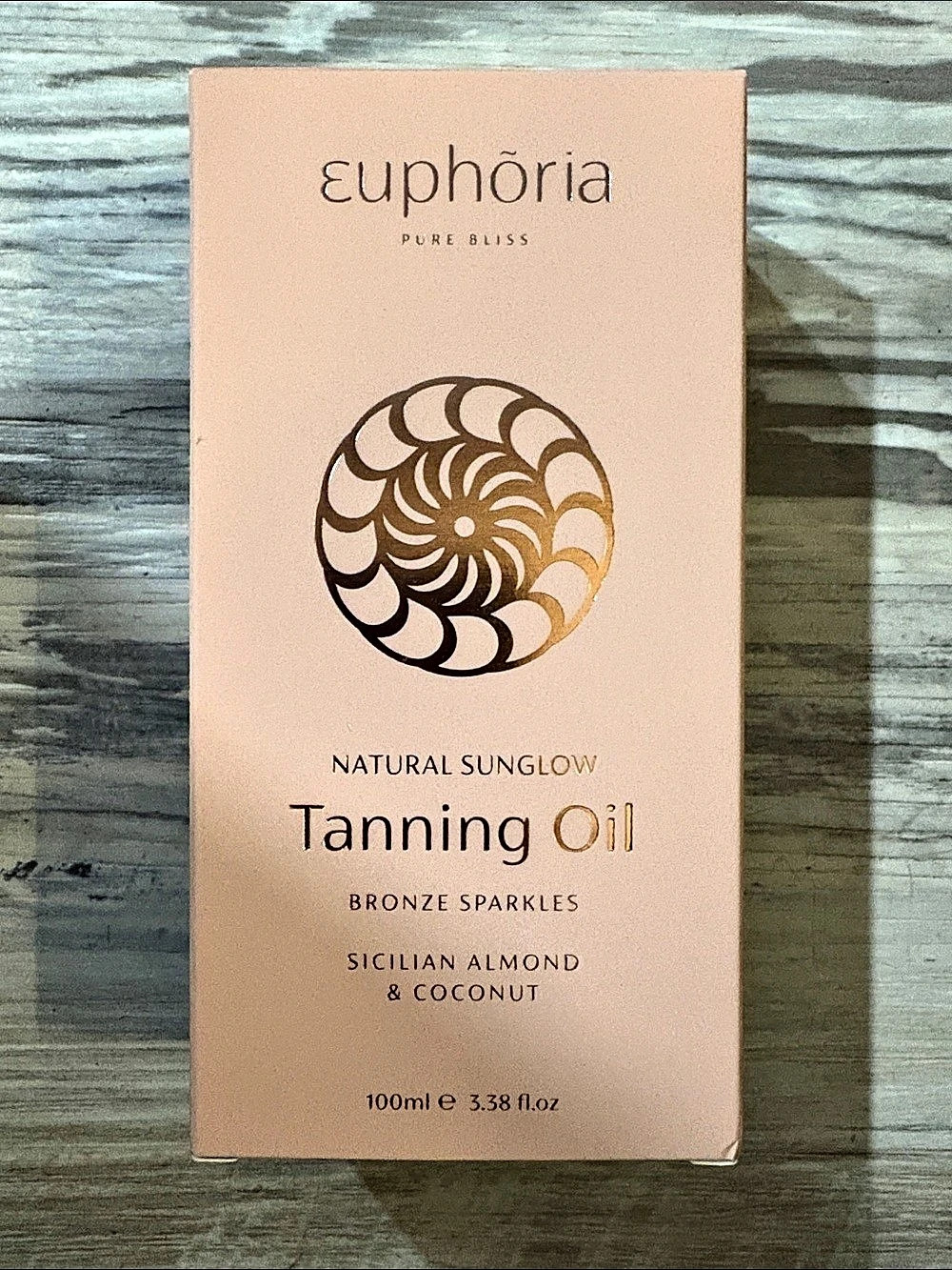 Euphoria Natural Sunglow Tanning Oil Shimmer Bronze Sparkles Tanning Oil